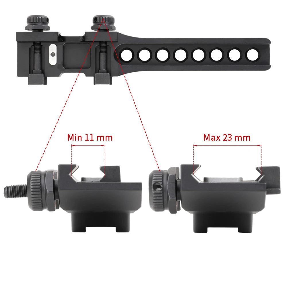 Henbaker CY789 Base Mount Bracket with 4 Screws CY789 Weaver Base Adapter 10mm to 21mm Dovetail for PARD NV007A NV007S