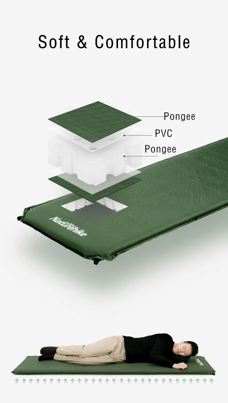 Naturehike Air Mattress Self-inflating Mattress Camping Mattress Travel Inflatable Mat Sleeping Pad Camping Mat Tent Mattress