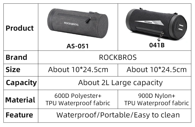 ROCKBROS Bike Front Bag Cycling Waterproof Large Capacity Handlebar Bag Portable MTB Road Bike Pannier Multi-purpose Leisure Bag