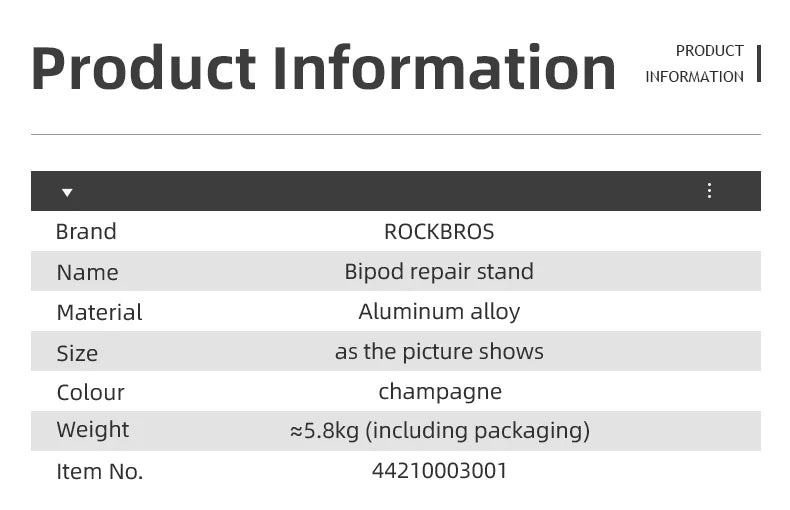 ROCKBROS Bicycle Repair Stand Aluminum Alloy Bike Work Stand Bike Rack Holder MTB Road Bicycle Maintenance Repair Tools Rack