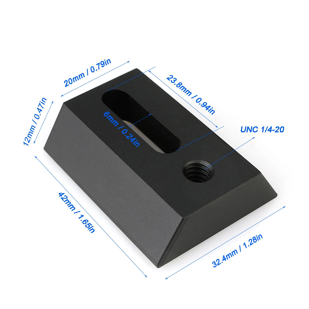 SVBONY Fully Metal Bracket Base Shoe + 42mm Dovetail UNC 1/4-20 Mounting for Optical Telescope Guiding Scope