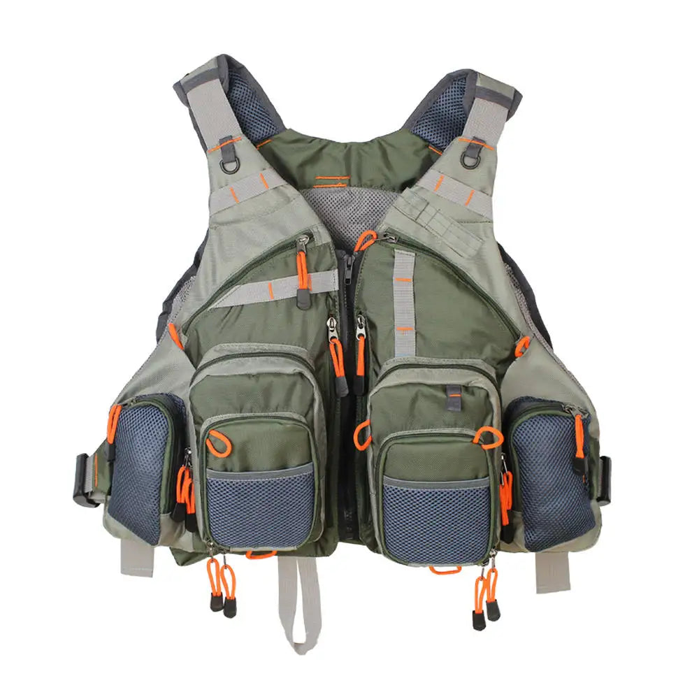 New Men's Adjustable Fly Fishing Vest  Outdoor Trout Packs Mesh Fishing Vest Tackle Bag Jacket Clothes