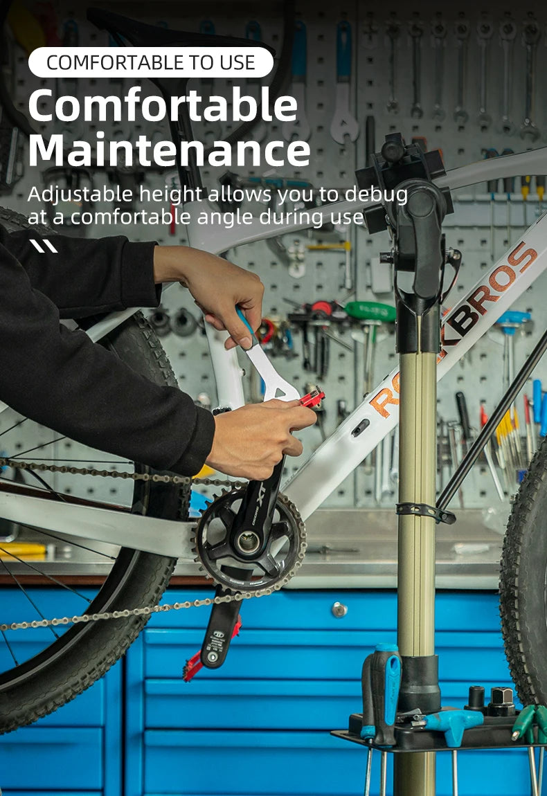 ROCKBROS Bicycle Repair Stand Aluminum Alloy Bike Work Stand Bike Rack Holder MTB Road Bicycle Maintenance Repair Tools Rack