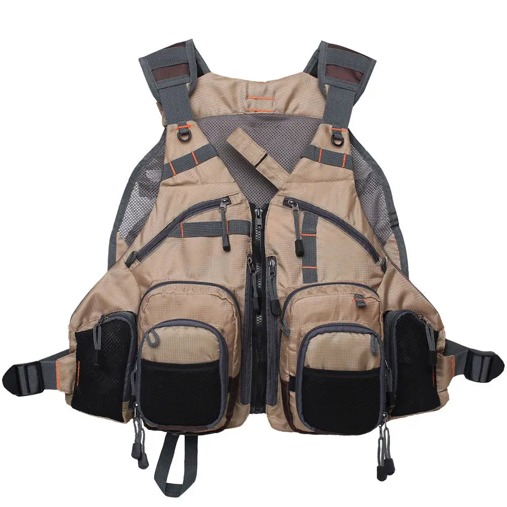 New Men's Adjustable Fly Fishing Vest  Outdoor Trout Packs Mesh Fishing Vest Tackle Bag Jacket Clothes