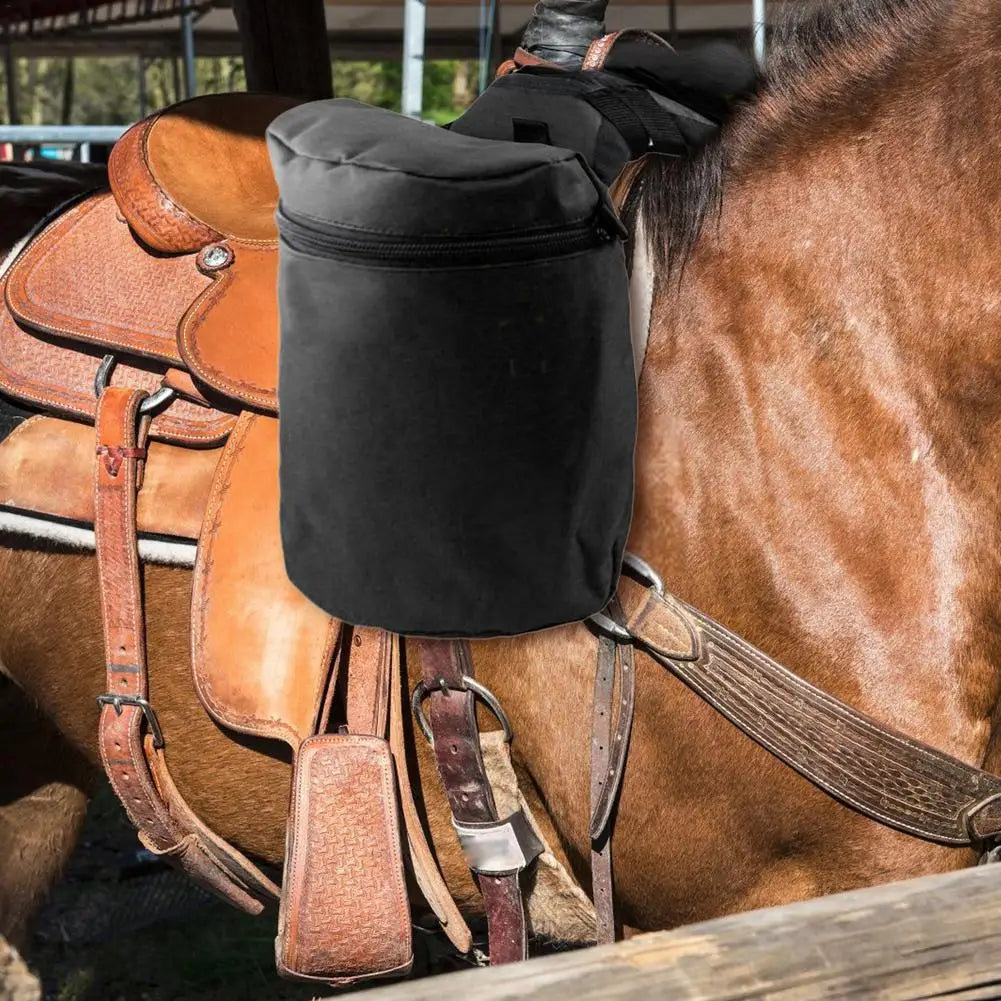 Saddle Bags For Horses Durable Horn Saddle Bag Set Washable Saddle Pouch Practical Pommel Pocket For Long-Distance Riding Me
