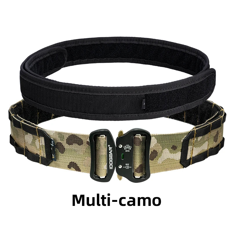IDOGEAR 2 inch Tactical Belt Combat Quick Release Buckle MOLLE  Hunting Combat Belt Durable 3414