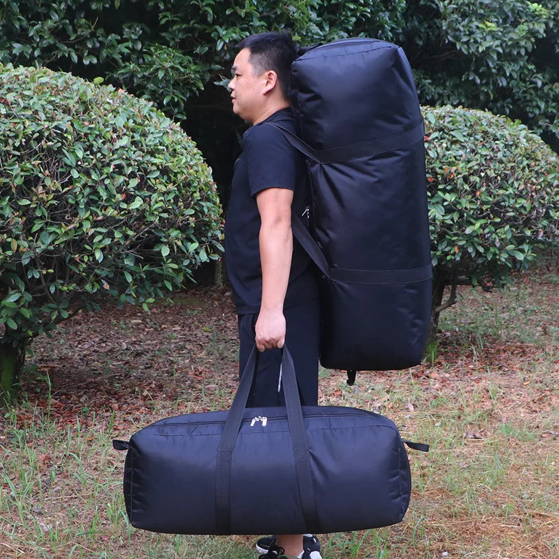 Super Large Capacity Travel Bag Outdoor Camping Backpack Waterproof Handbag 1680D Oxford Cloth Luggage Bag 55L/100L/150L