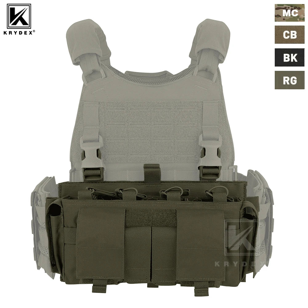 KRYDEX Tactical 5.56 & 9mm Magazine Pouch MF IV Placard For Outdoor Hunting Chest Rig SCARAB Plate Carrier Vest