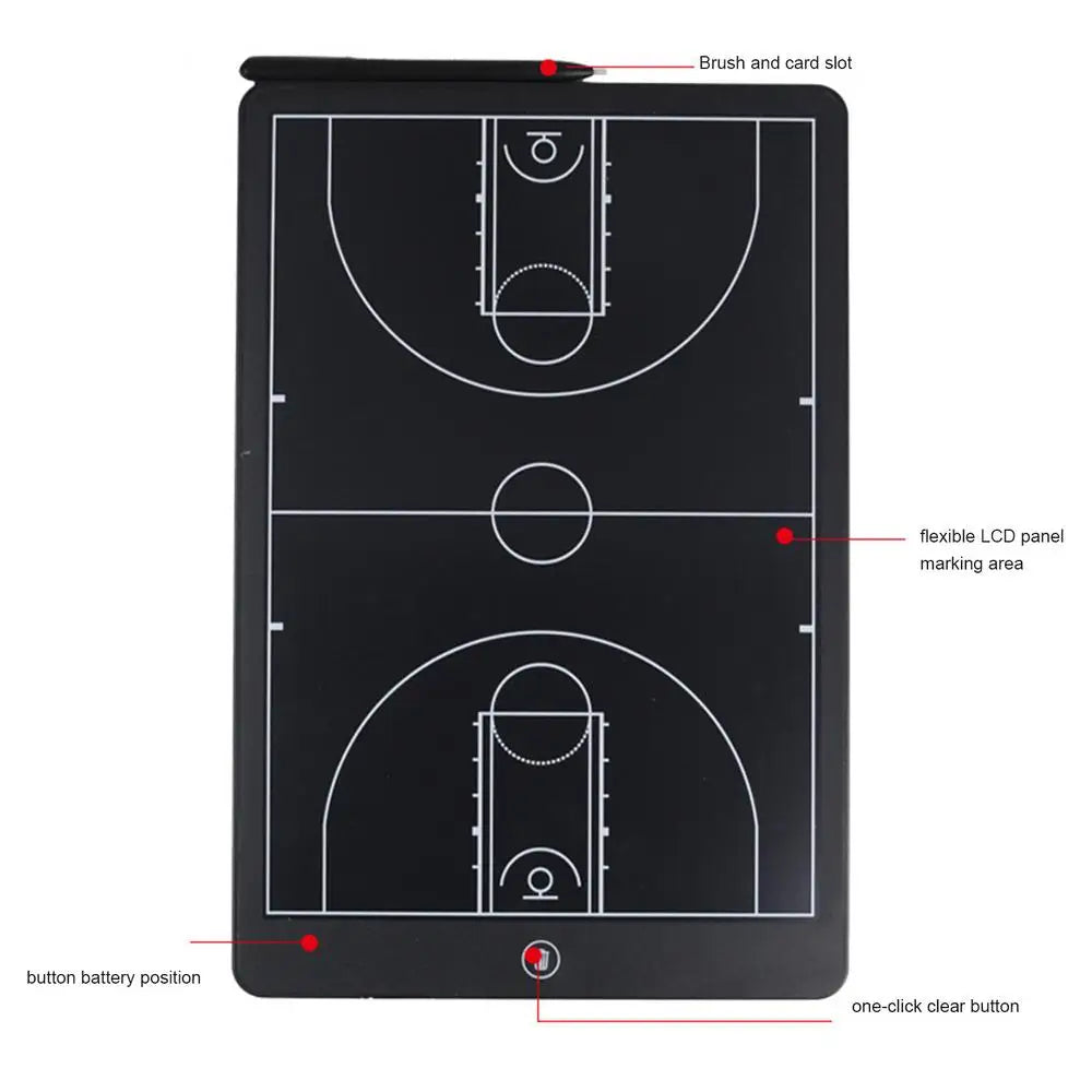 LCD Drawing Board Soccer Tactics Board Basketball Coaching Board 16 Inches Strategy LCD Writing Tablet Soccer Coaches Clipboard