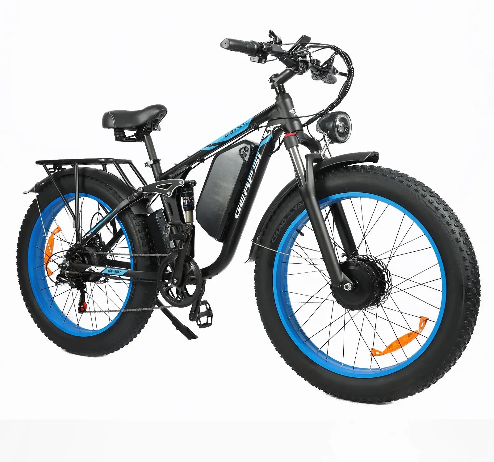 2025 new model DP2603-3000W dual motor 48V25AH26*4.0 fat tires dual suspension adult off-road all-terrain electric bicycle