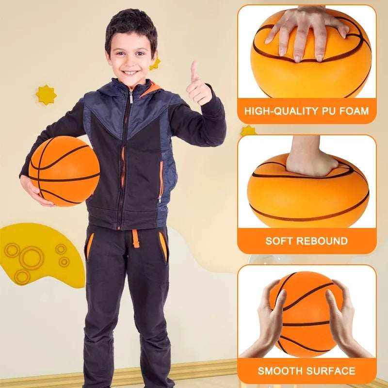 Mute Basketballs PU Foam Size 3 Silent Ball No Noise Indoor Sports Bouncing Balls for Children and Shipping From USA Warehouse