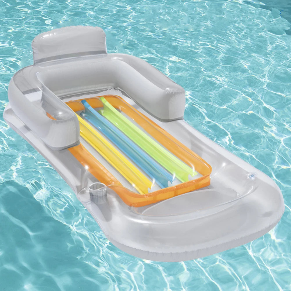 Inflatable Water Sports Floating Seat Multifunctional Summer Swim Float Seat Portable Foldable Durable Swimming Pool Accessory