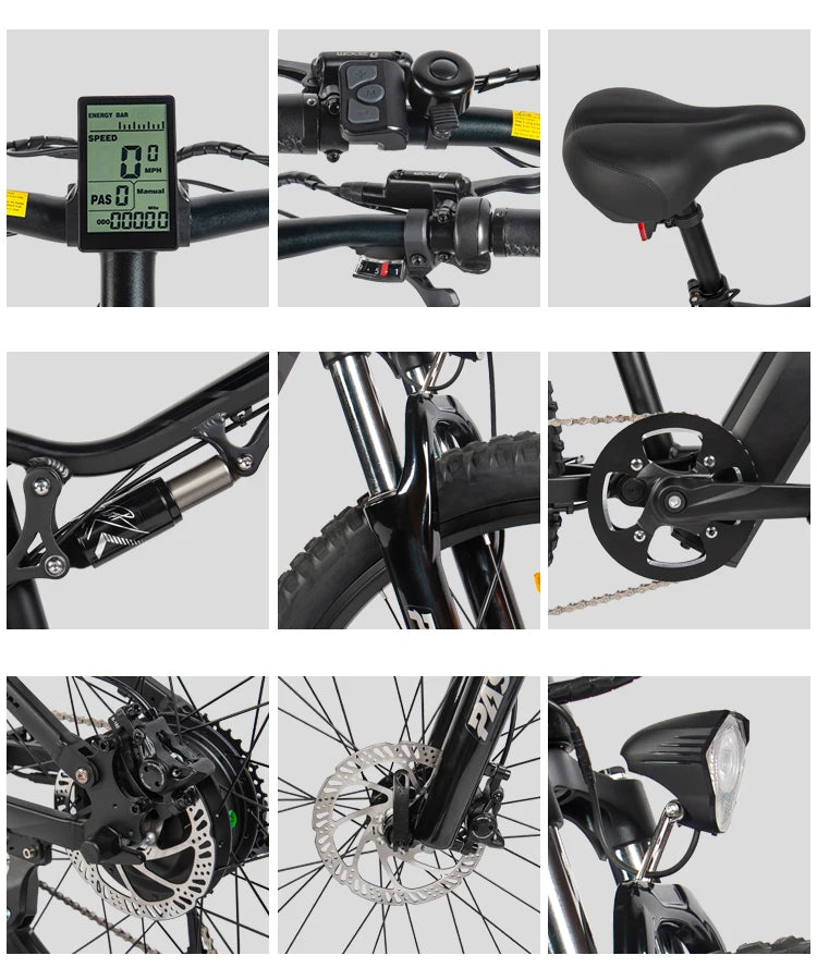 HedaTX GS9 adult E-bike 500W  ebike 48V 16Ah battery city ebike,29 inch tires Commuting electric bicycle