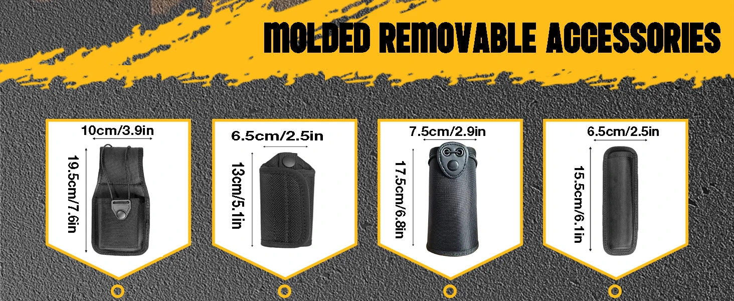 8-in-1 Tactical Duty Belt Set, 1000D Nylon, 35-45" Adjustable, Quick-Release, for Law Enforcement & Military - Gift Idea