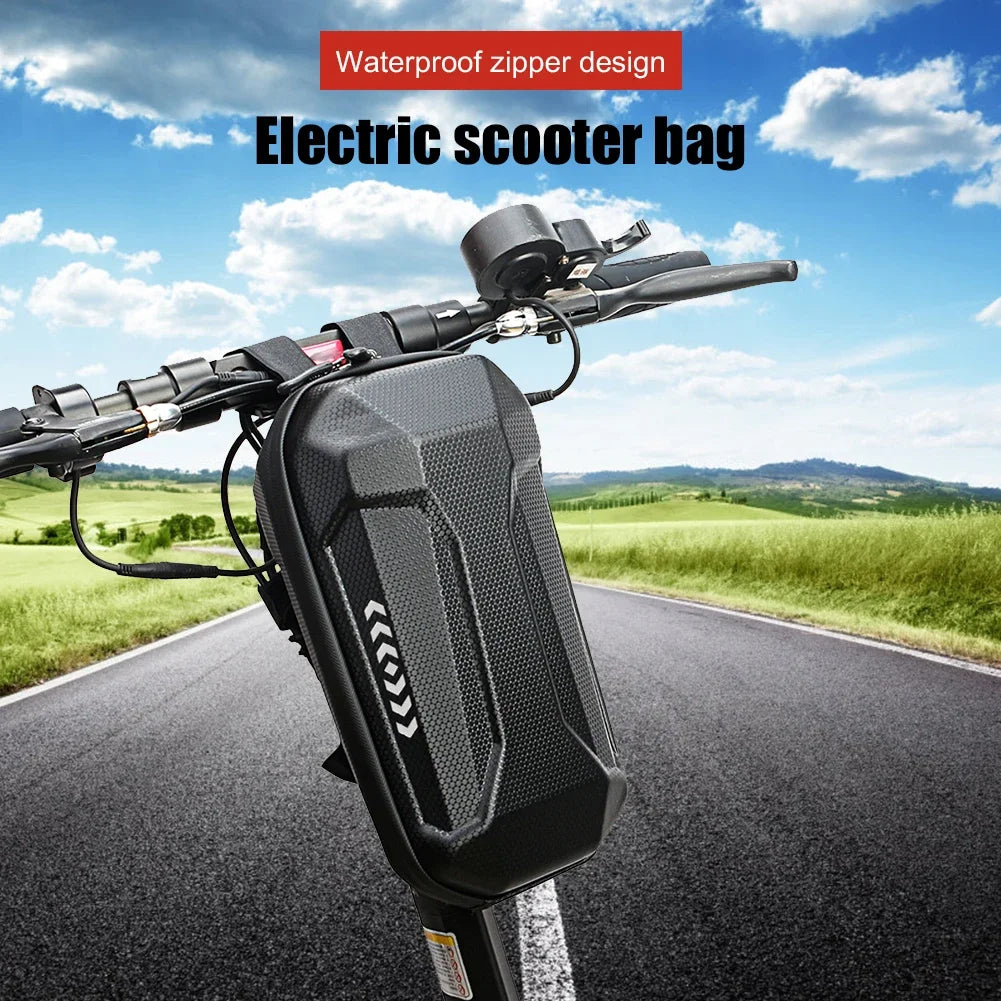 Electric Scooter Front Bag EVA Waterproof Electric Vehicle Bag Scooter Hard Shell Front Hanging Storage Pouch Scooter Accessory