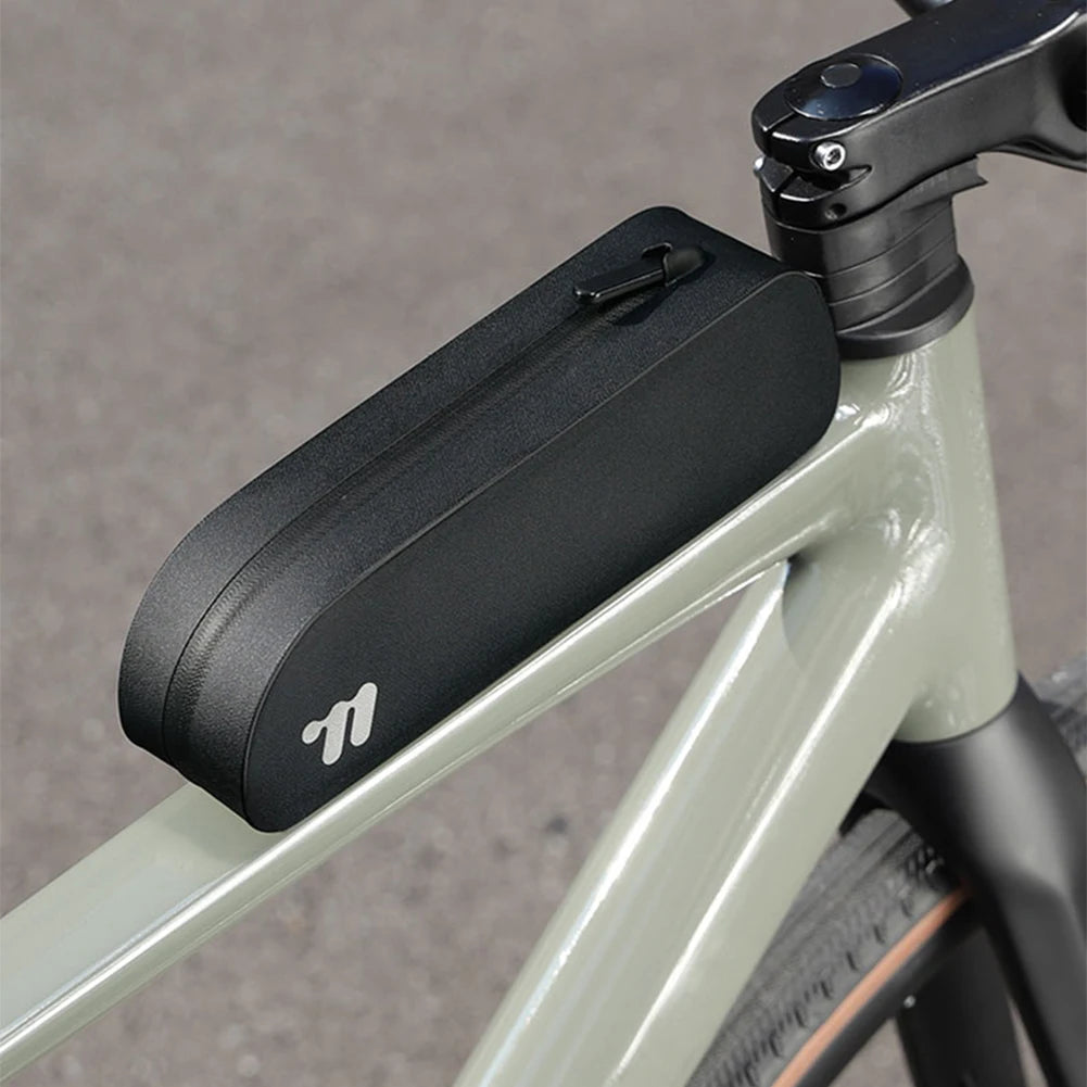 0.7L Bicycle Top Tube Bag Waterproof Cycling Tools Storage Bag TPU Cycling Front Bag for Outdoor Riding