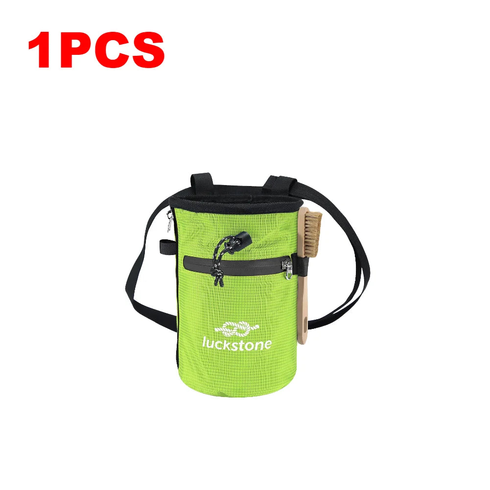 Waterproof Chalk Bag Bucket With Chalk Brush Climbing Pockets Bouldering Brush Rock Climbing Brush Chalk Climbing Accessories