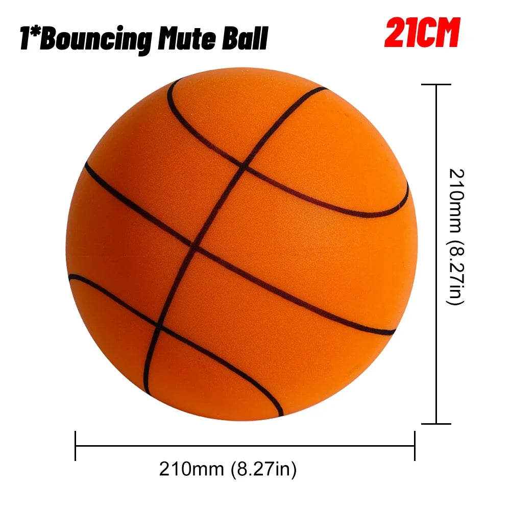 18/21/24CM Kids Bouncing Mute Basketball Squeezable Mute Bouncing Basketball Indoor Silent Ball Foam Basketball Bounce Football
