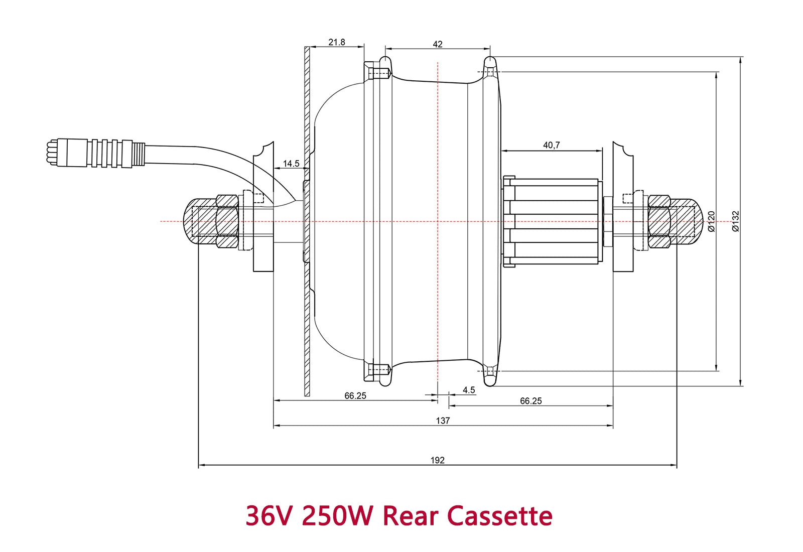 Electrical Bike Gear Hub Motor 36V 250W 48V 750W 9pin Front Rear Cassette Freewheel Wheel Drive Motor E-bike Brushless Motor