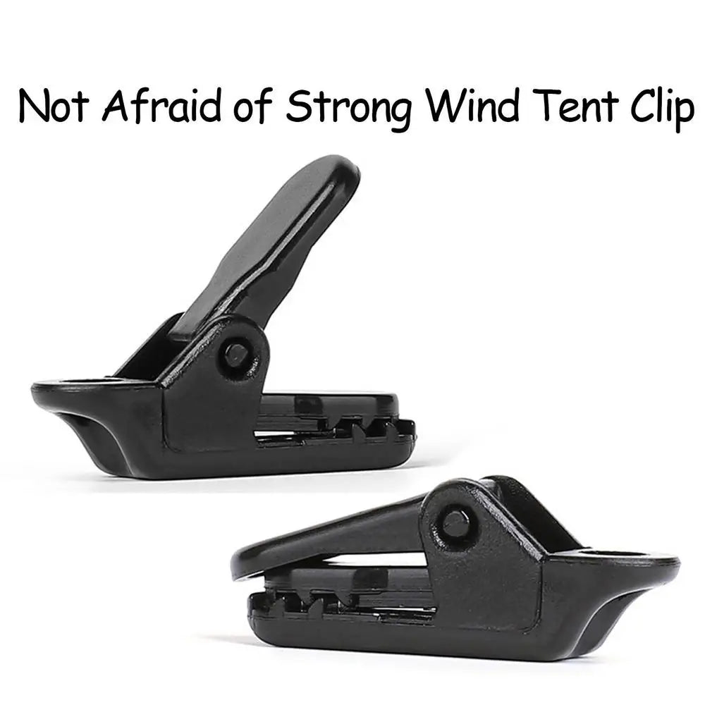 10Pcs Tarpaulin Canopy Clip Tent Canopy Clip Buckle Outdoor Wind Rope Clamps Awning Mountaineering Camping Clamps Rope Barb