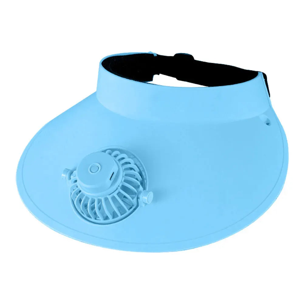 Sun Visor Hat with Fan Three Temp Settings Summer Sun Hats Breathable Cooling Fan Hat for Sun Protection and Outdoor