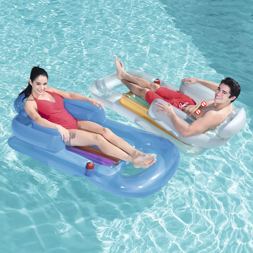 Inflatable Water Sports Floating Seat Multifunctional Summer Swim Float Seat Portable Foldable Durable Swimming Pool Accessory