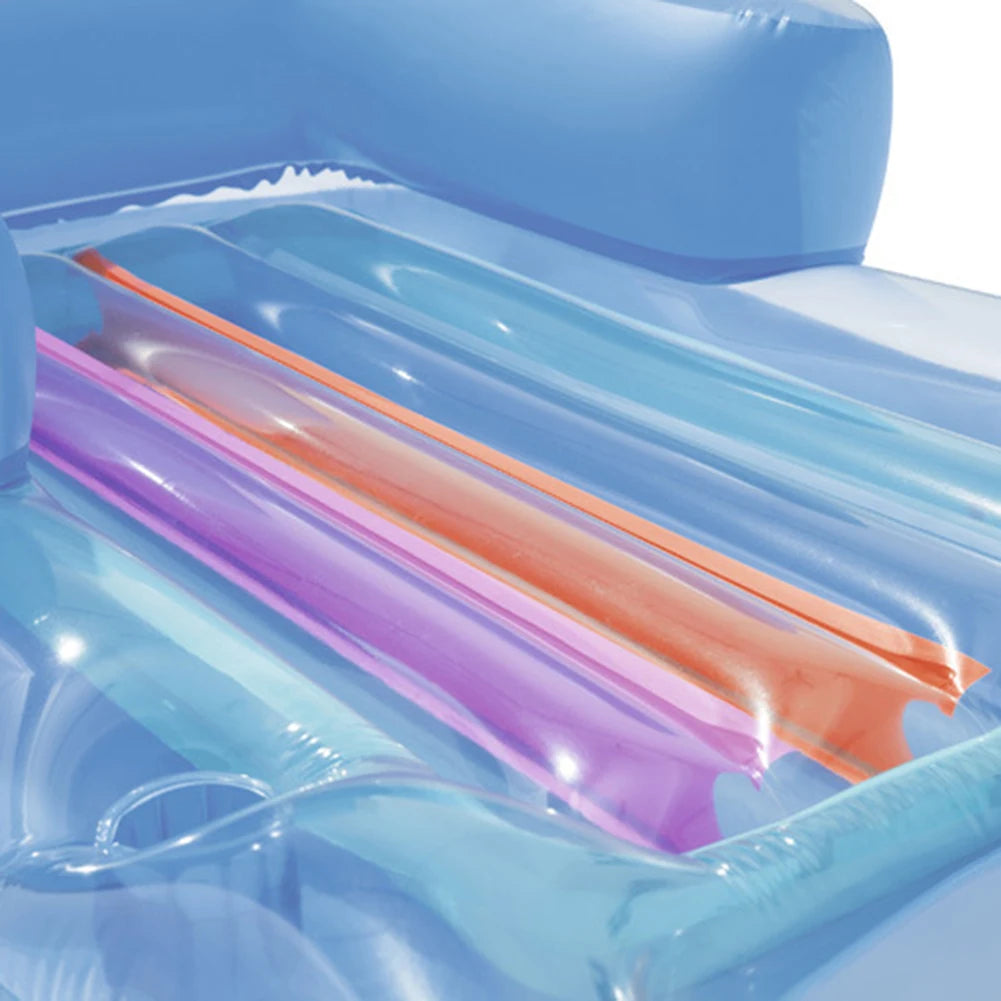 Inflatable Water Sports Floating Seat Multifunctional Summer Swim Float Seat Portable Foldable Durable Swimming Pool Accessory