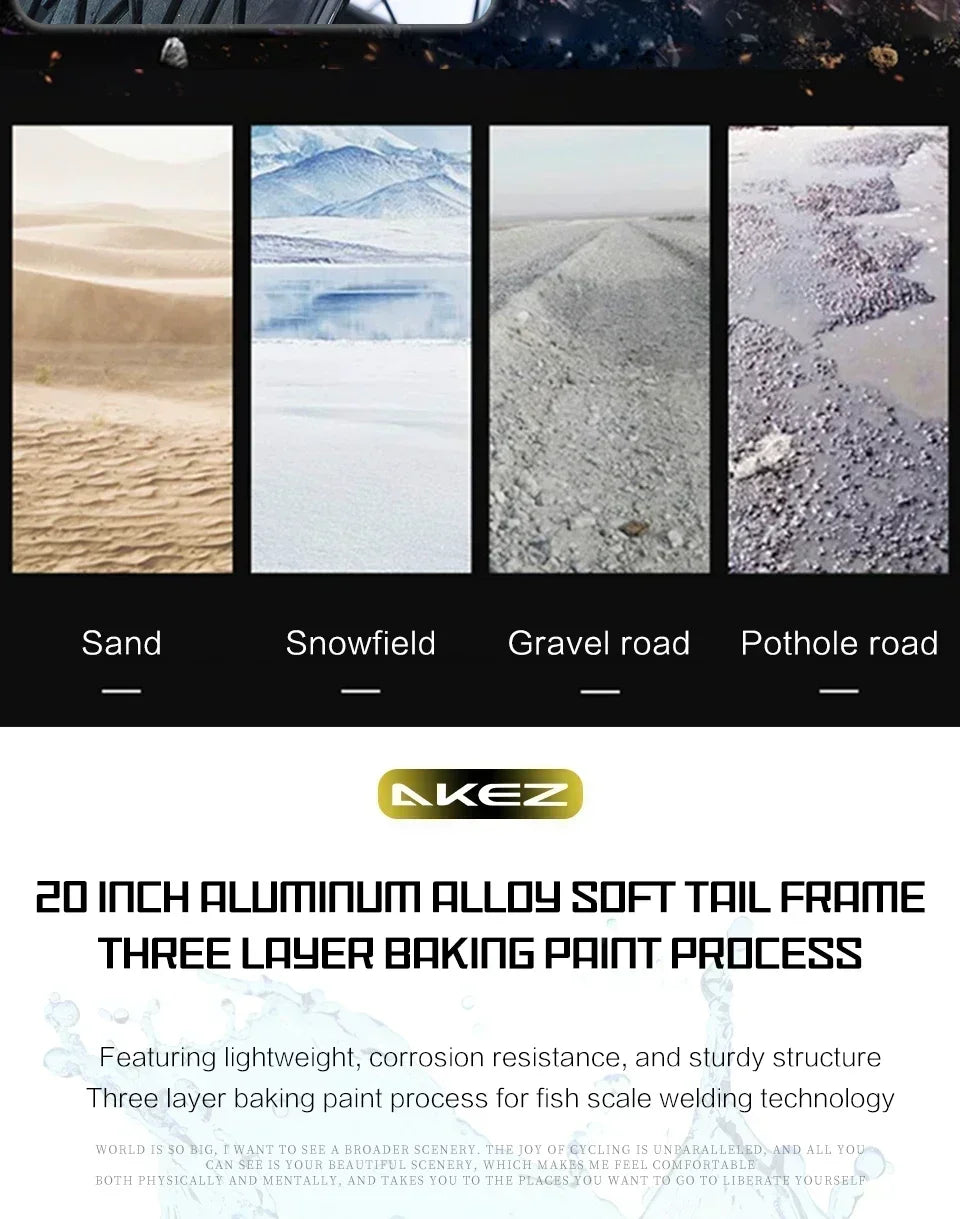 Ebike AKEZ 1500W 48V 18AH Electric Bicycle Full Suspension Removable Battery Fat Tire Hydraulic Brake Adult Electric Bicycle.