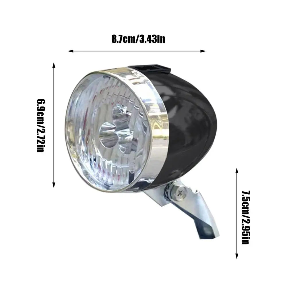 Bicycle Headlight 3 LED Vintage Ultra Bright Flashlight Light Lamp Bike Front Light Safe Abs Plastic Shell Retro Led Lamp