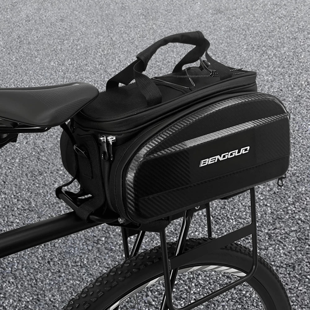 EVA Bicycle Carrier Bag Bike Rear Basket Waterproof Pannier Trunk Bags Back Rack Rear Seat Bag Cycling Luggage Shoulder Handbag