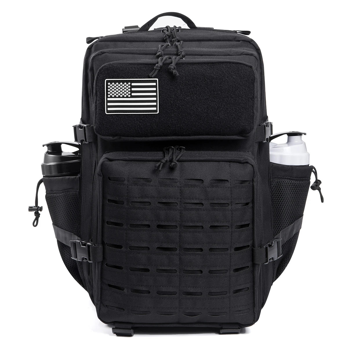 45L Men's and Women's Tactical Backpack Outdoor Camping Equipment Backpack Hiking Backpack Travel Backpack with Double Cup Holde