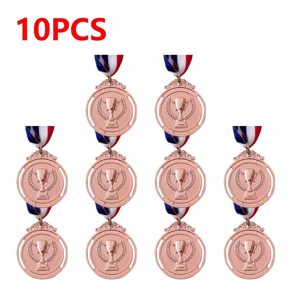 10-50pcs Gold Silver Bronze Award Medal Winner Reward Football Competition Prizes Award Medal For Souvenir Gift Sport Kids