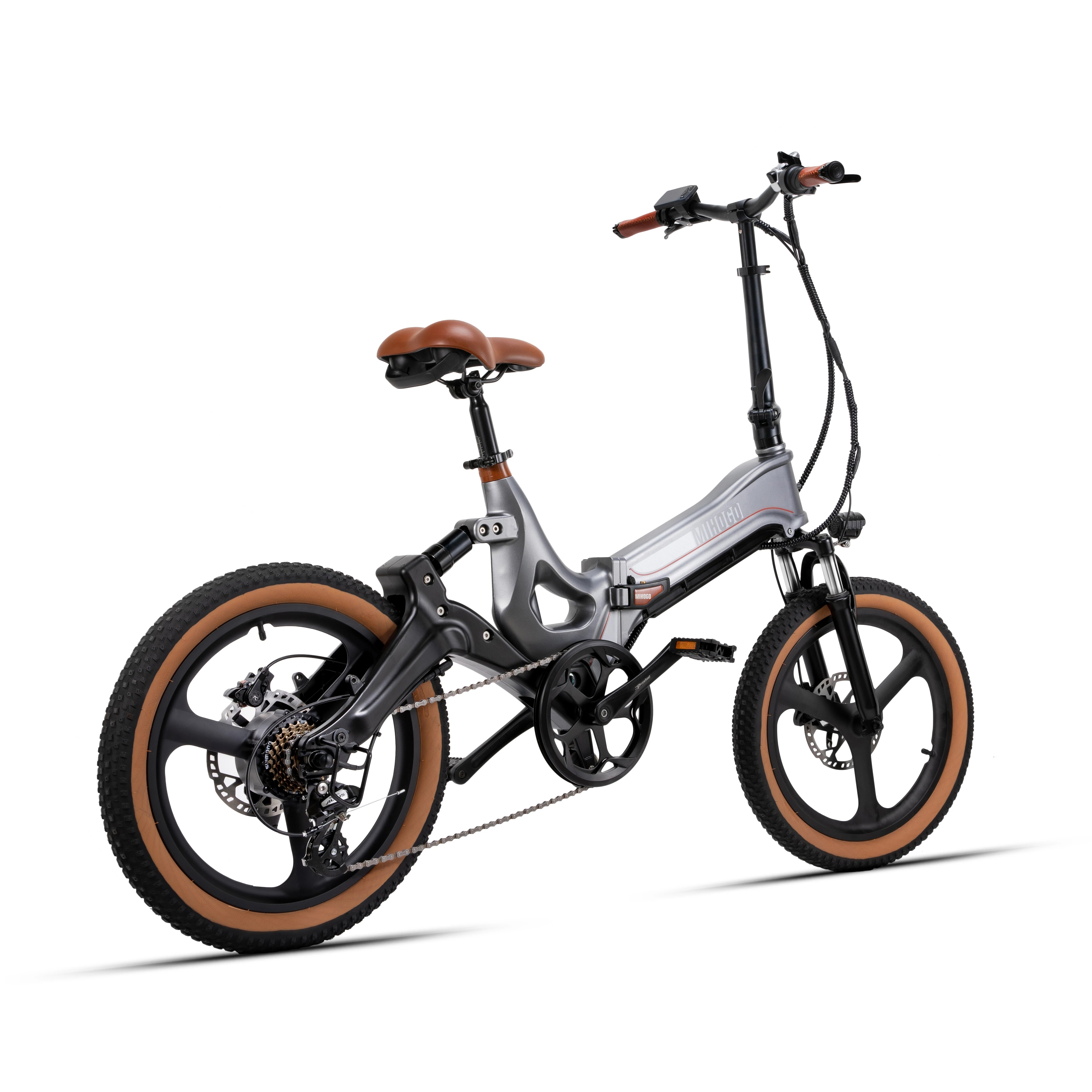 MIHOGO RX 2.4 Adult Electric Bicycle, 500W city ebike, 48V 12.8AH E-bike, 20-Fat Tire Foldable Electric Bike