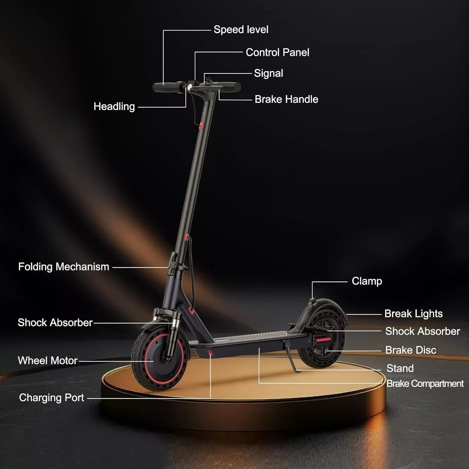 AOVOPRO TMAX 10inch Electric Scooter 500W 22MPH Adult APP Smart Scooter Shock-absorbing Anti-skid Folding Electric Scooter