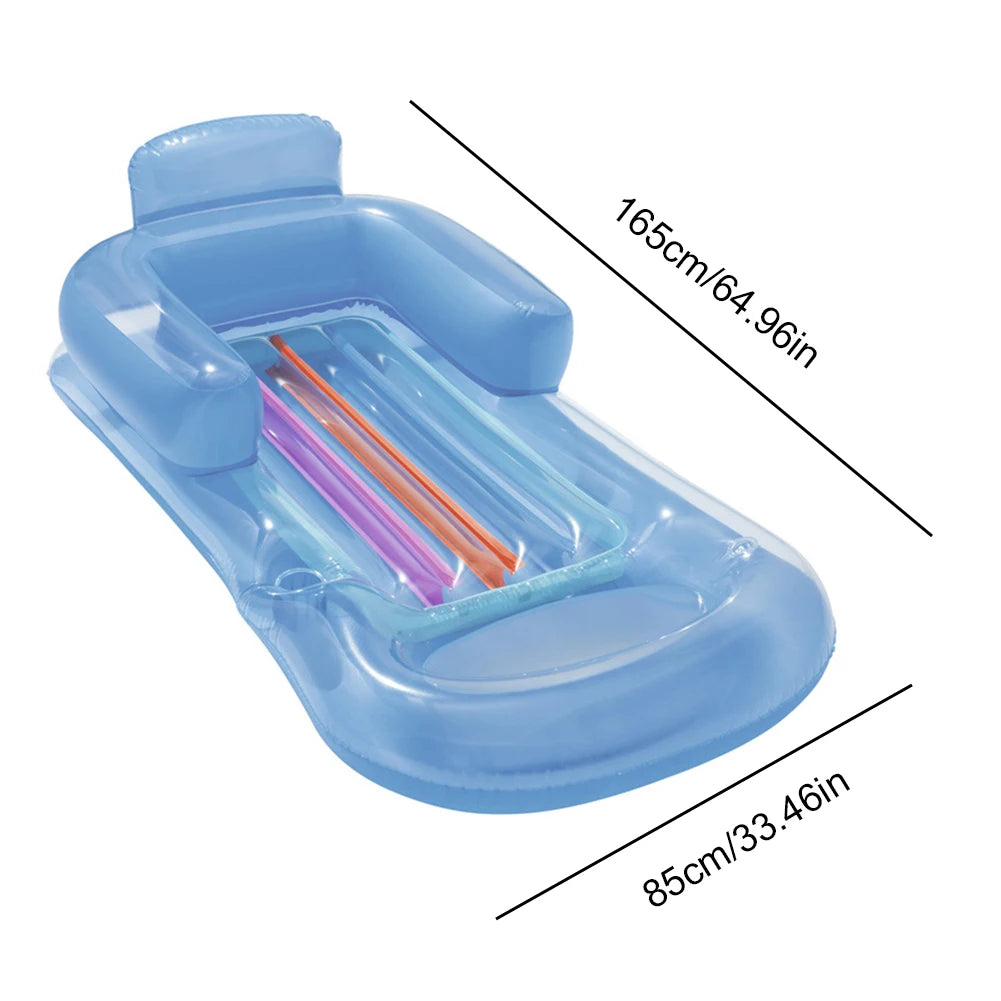 Inflatable Water Sports Floating Seat Multifunctional Summer Swim Float Seat Portable Foldable Durable Swimming Pool Accessory