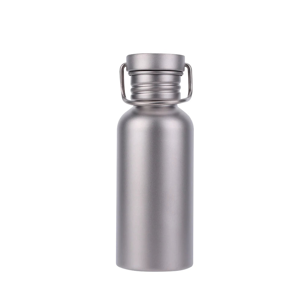 500/600/750ml Titanium Water Bottle with Lid Portable Sports Kettle Leak-Proof Lightweight Drinking Bottle for Outdoor Picnic