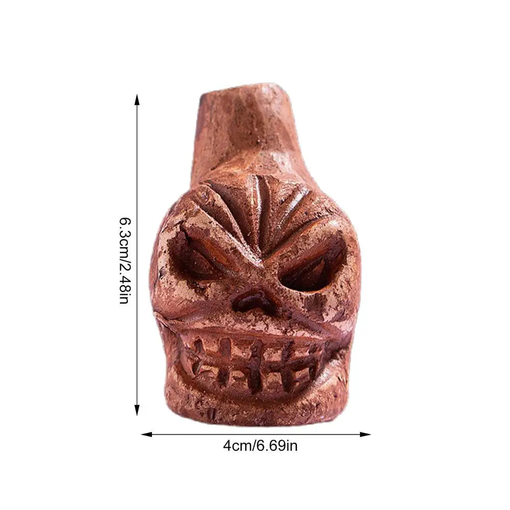 Mini Strange Sound Decompressions OcarinaAztec Death Whistle Fun Relieve Stress Unique Human Loud Screams Prank Tricky Artifact