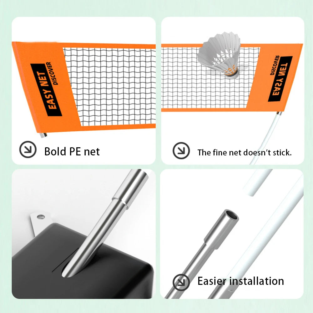 Professional Badminton Net Volleyball Tennis Training Square Net Height Adjustable Volleyball Net for Court Backyard Beach