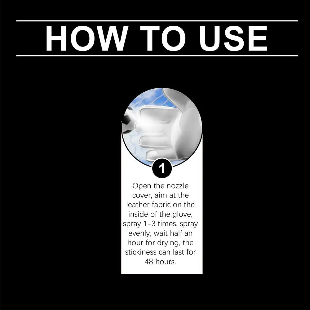 Goalkeeper Gloves Grip Spray 30ml Safe Gloves Wash & Prepare Gentle Goalkeeper Gloves Spray Effective Glove Grip Spray Sports