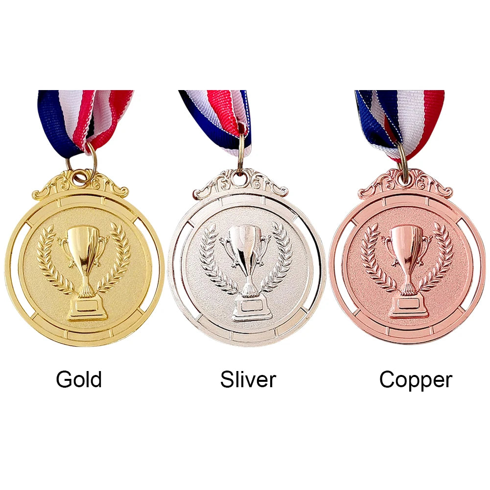 10-50pcs Gold Silver Bronze Award Medal Winner Reward Football Competition Prizes Award Medal For Souvenir Gift Sport Kids
