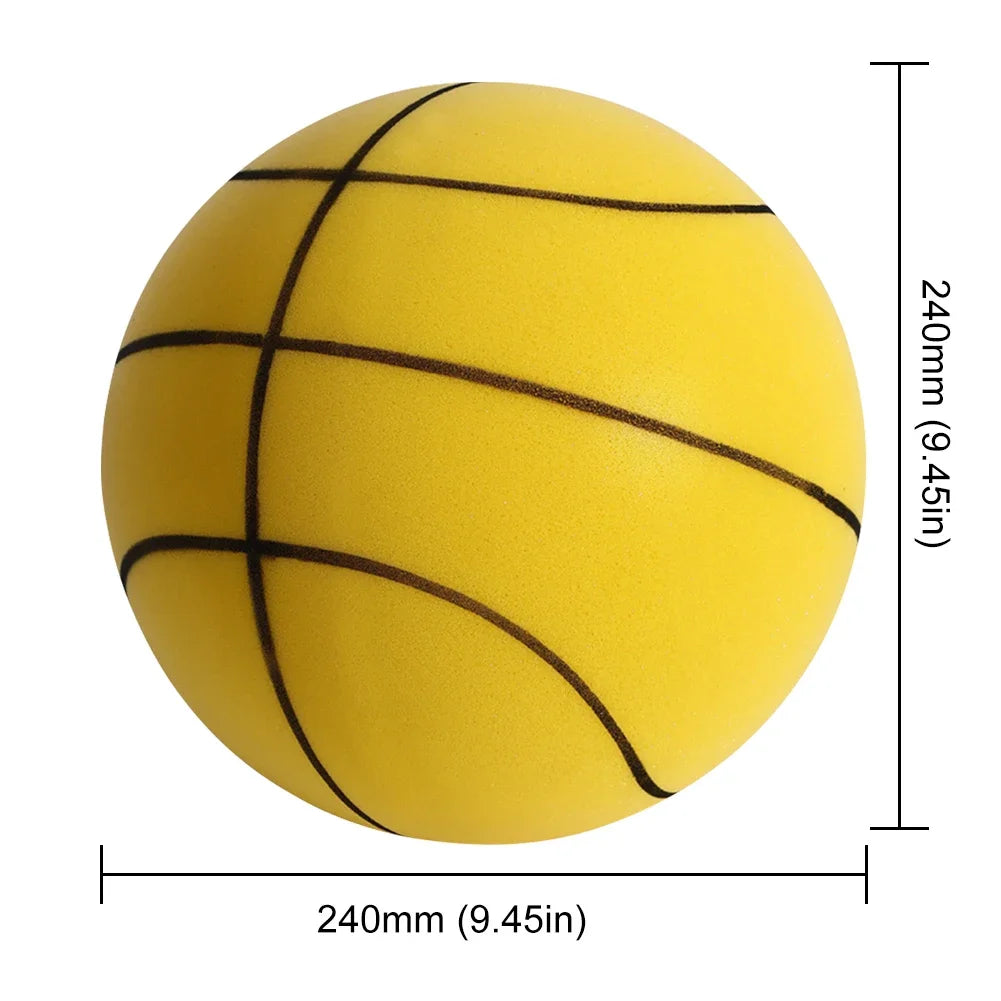 18/21/24CM Kids Bouncing Mute Basketball Squeezable Mute Bouncing Basketball Indoor Silent Ball Foam Basketball Bounce Football