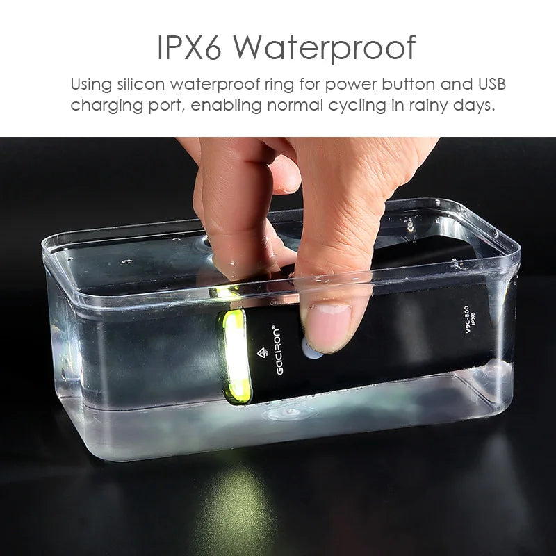 GACIRON 400-800LM Bicycle Headlight Bike Front Light with Wire Remote Switch IPX6 Waterproof Chargeable Pro Contest Flashlight