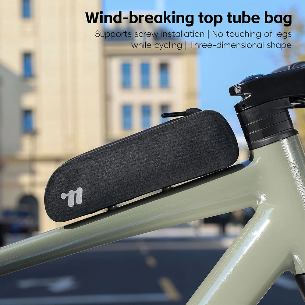 0.7L Bicycle Top Tube Bag Waterproof Cycling Tools Storage Bag TPU Cycling Front Bag for Outdoor Riding