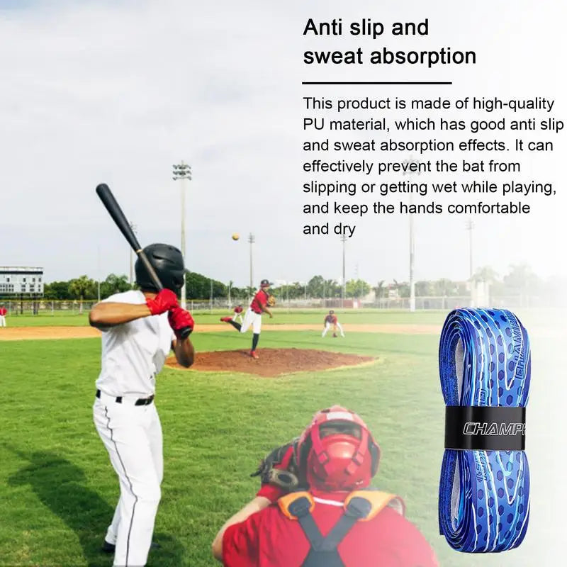 Bat Grip Tape For Baseball 1m Absorbs Sweat Tennis Grip Racket Handle Grip PU Anti-Skid Sweatband Tape For Dumbbells Fishing