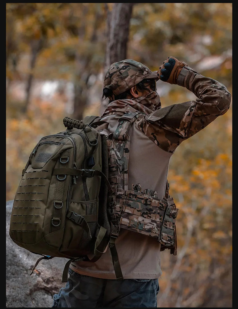 Oulylan Outdoor Traveling Waterproof Trekking Fishing Hunting Climbing Bag Male Camo Backpack Camping Men  Rucksack