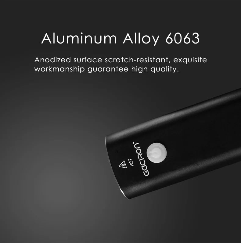 GACIRON 400-800LM Bicycle Headlight Bike Front Light with Wire Remote Switch IPX6 Waterproof Chargeable Pro Contest Flashlight