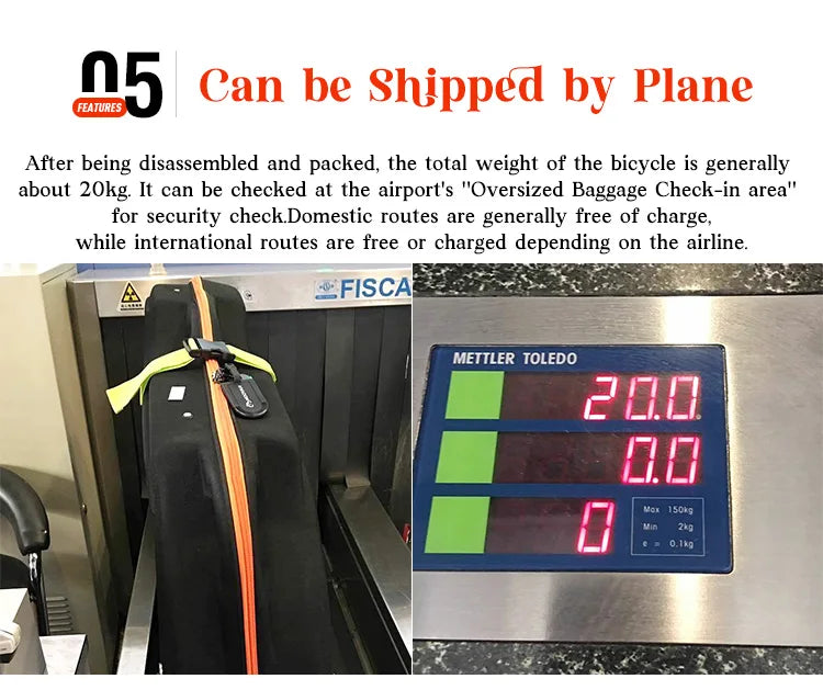 NOOYAH Bike Travel Case Bicycle Transport Bag EVA Case MTB Road Bike Accessories Hardshell Round Trip Suitcase Bike Travel Tools