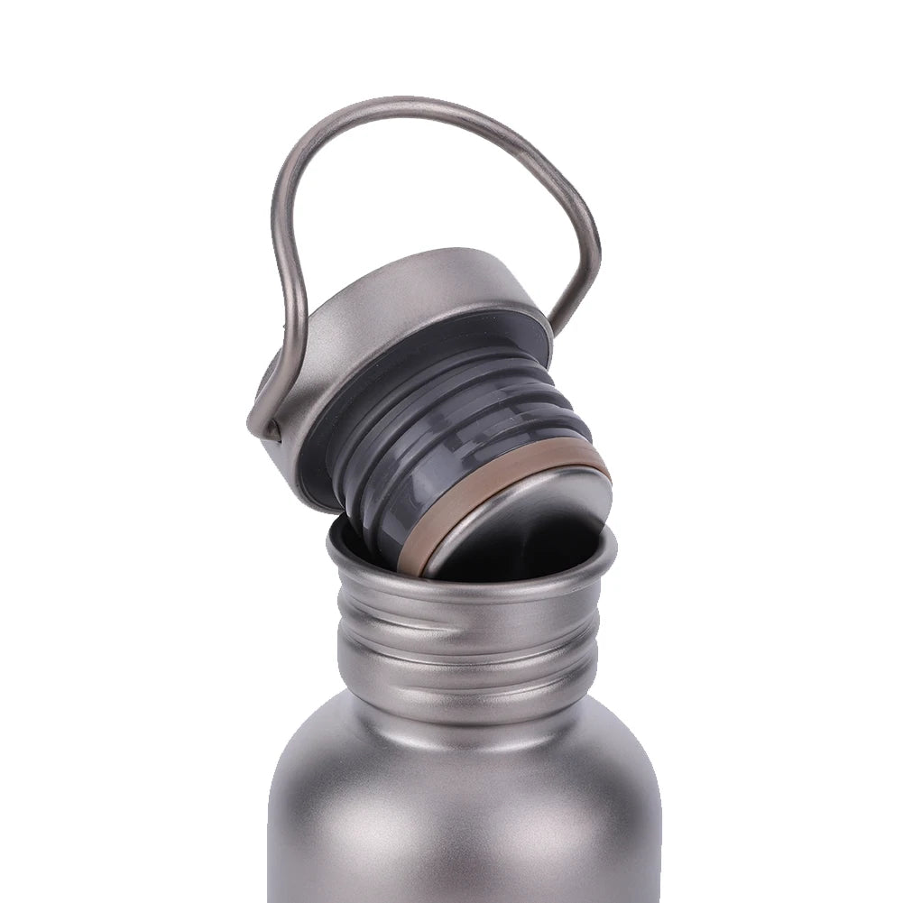 500/600/750ml Titanium Water Bottle with Lid Portable Sports Kettle Leak-Proof Lightweight Drinking Bottle for Outdoor Picnic