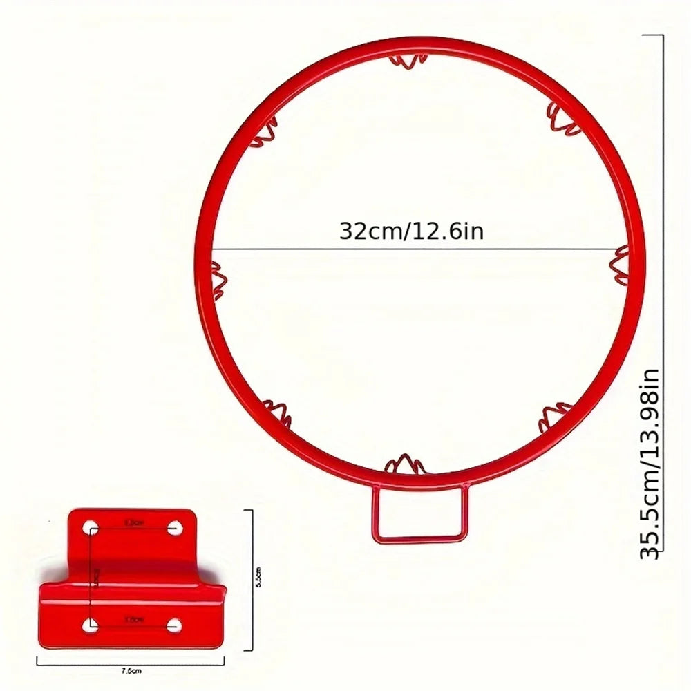 Wall Mounted Hanging Basketball Goal Hoop Rim Net, Basketball Sports Net For Indoor And Outdoor