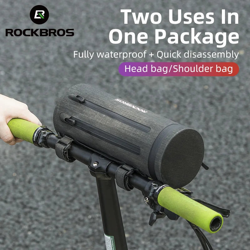 ROCKBROS Bike Front Bag Cycling Waterproof Large Capacity Handlebar Bag Portable MTB Road Bike Pannier Multi-purpose Leisure Bag
